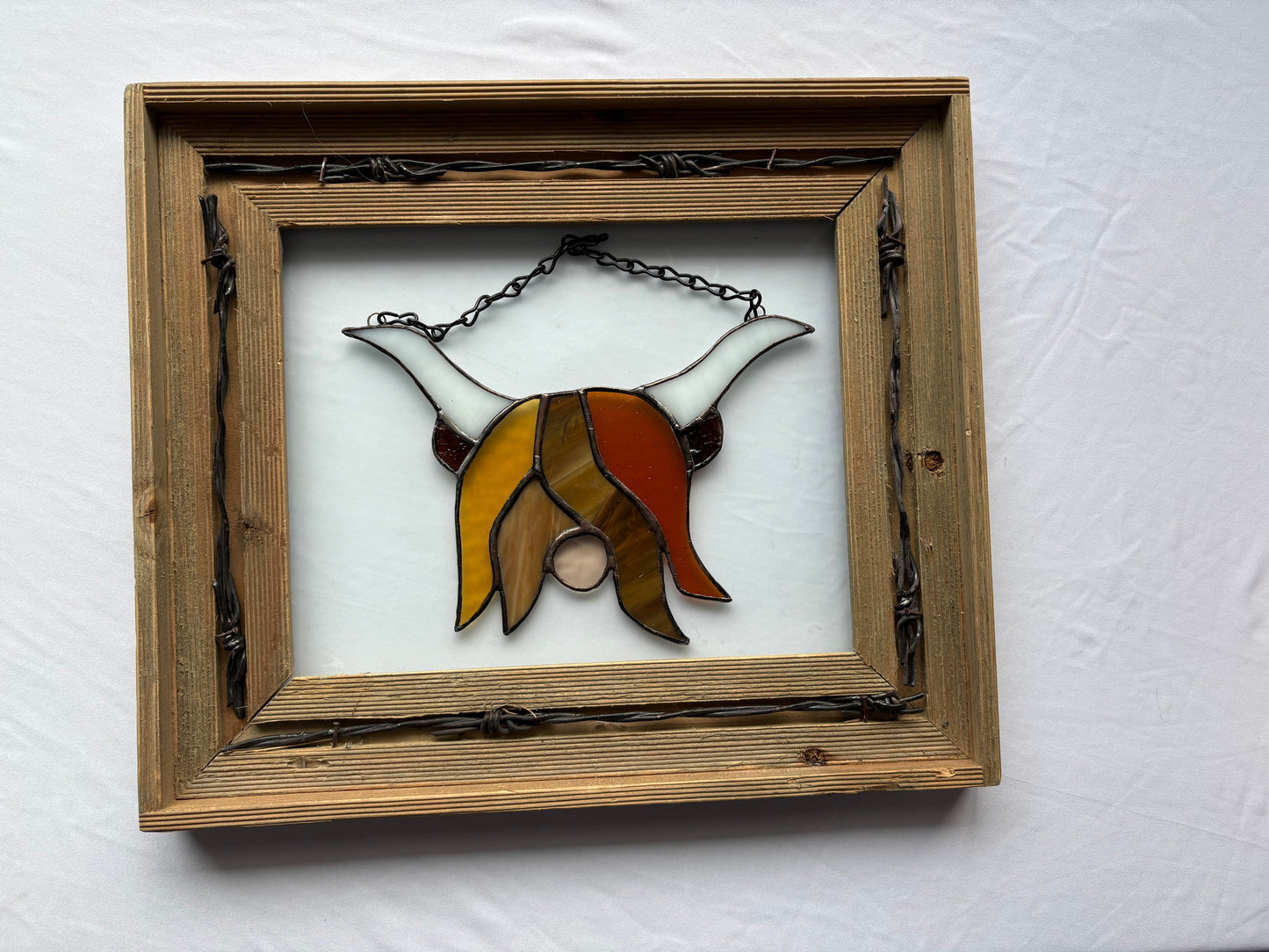 Stained Glass Highland Cow Suncather