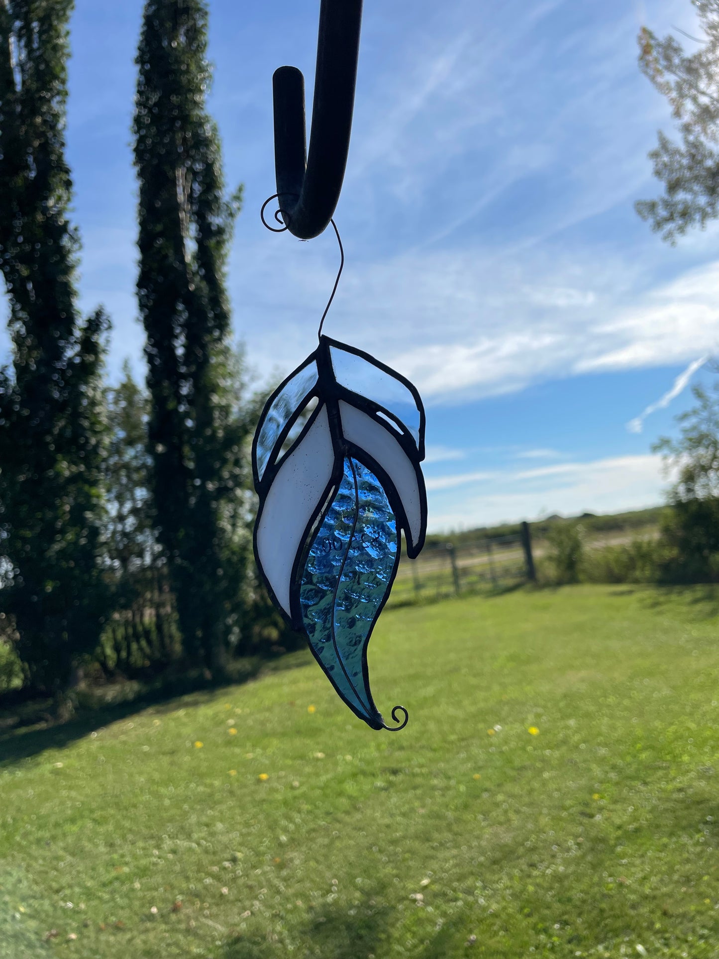 Whimsical Stained Glass Feathers