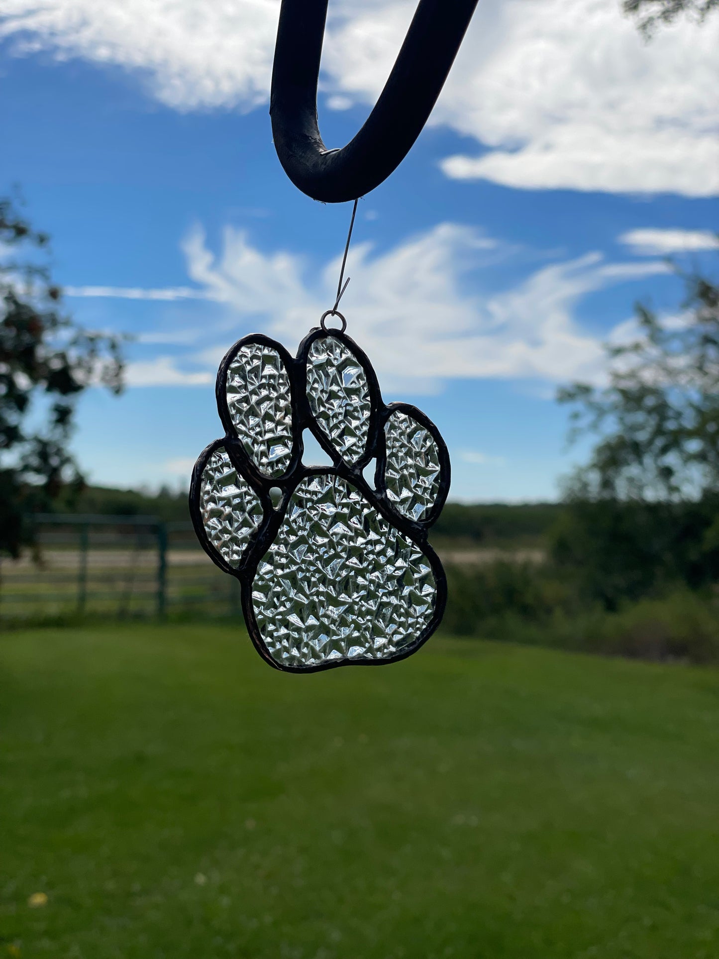 Stained Glass Dog Paw